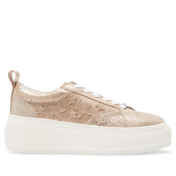 NEW J/Slides Costarr Sneaker in Gold Leather - Picture 3 of 11